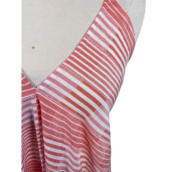 Lovestitch Dress M Orange Striped Retro Beach Swim Preppy Retro Boho Hippie 80s - Picture 7 of 11